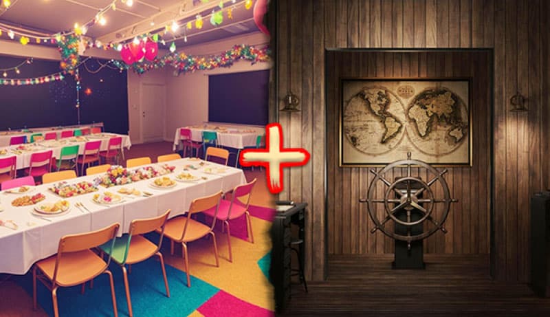 Party and escape room booking