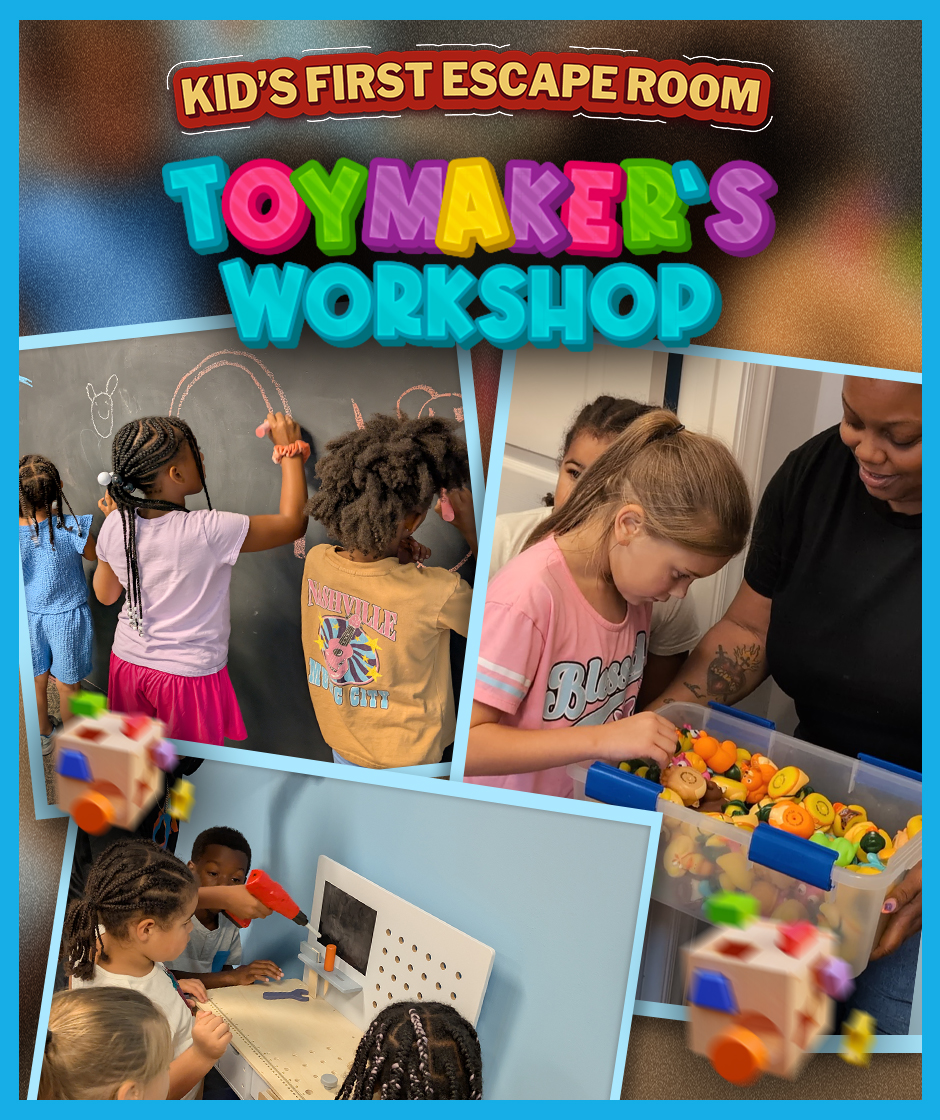 all in adventures escape game Toymaker's Workshop poster