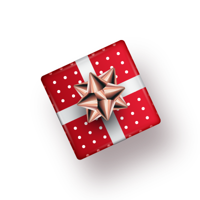 A charming gift box with a decorative exterior, suitable for celebrating birthdays, holidays, or other memorable events.