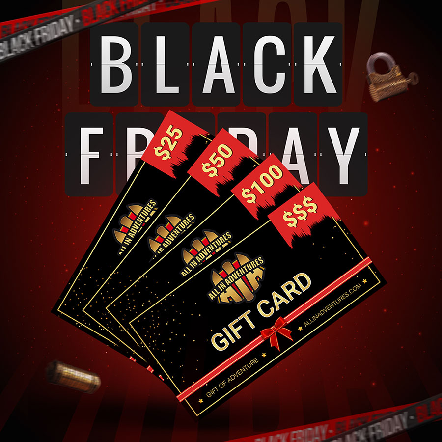 A dynamic gift card illustration that embodies adventure, suitable for those seeking unique outdoor experiences.